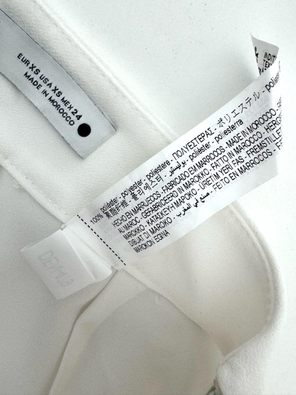 NWT ZARA White Wide Leg Pants High Waisted Minimalist Dressy XS Quiet Luxury - Picture 4 of 8